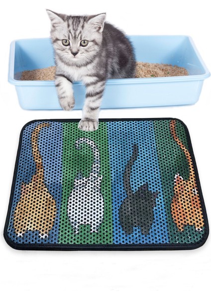 Gatto Carıno Kedı Kumu Paspası Gri Elekli Tuvalet Önü Paspası Kk
