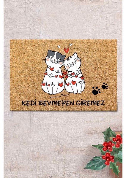 Pvc Kitten Dekoratif Iç ve Dış Kapıönü Paspasları Pvc Taban