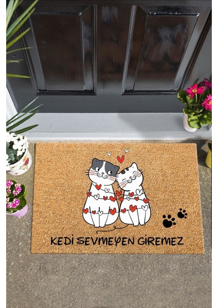 Pvc Kitten Dekoratif Iç ve Dış Kapıönü Paspasları Pvc Taban