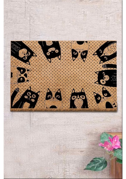 Coco Paka 40X60 cm Doğal Koko Kıl Paspas,hindistan Naturel Kapı Önü Paspası