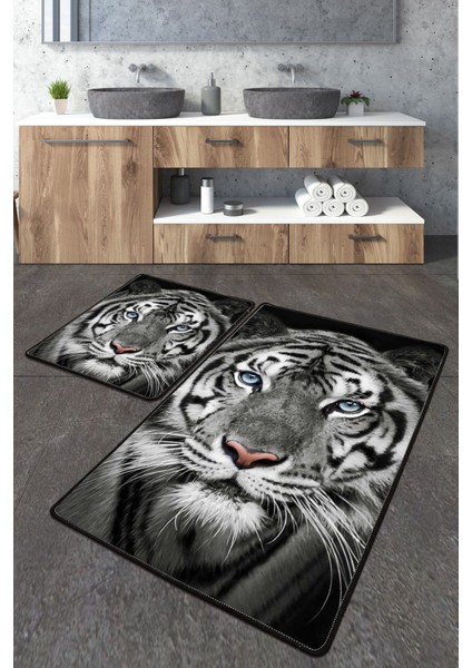 Hunter Banyo Halısı Djt 2 Li Set, Banyo Halısı , Banyo Paspası Yıkanabilir