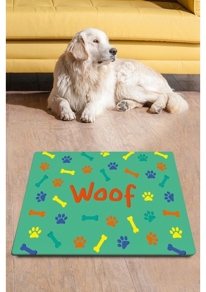 Pvc Woof Kedi Köpek Mama Paspası Köpek - Kedi Eşyaları Malzemeleri Aksesuarı
