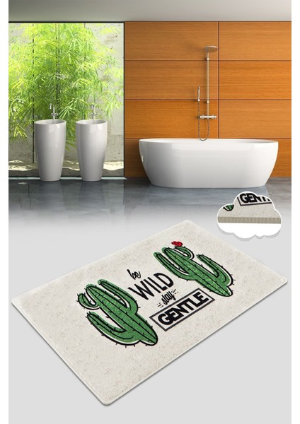 Gentle Banyo Halısı Djt 70X120 cm Banyo Halısı,banyo Paspası Yıkanabilir Kaymaz Taban Garantili