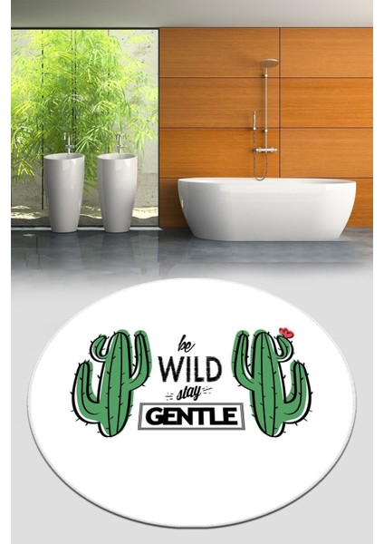 Gentle Çap Banyo Halısı 140x140 Cm, Banyo Halısı , Banyo Paspası Yıkanabilir Djt