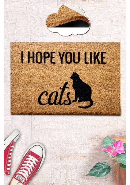 Coco You Like Cats Doğal Koko Paspas,kıl Kapı Önü Paspası