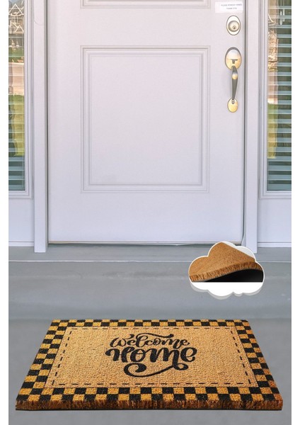 Coco Glamour Yellow Doğal Koko Paspas,kıl Kapı Önü Paspası