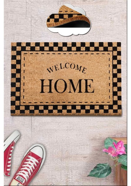 Coco Glamour Black Doğal Koko Paspas,kıl Kapı Önü Paspası