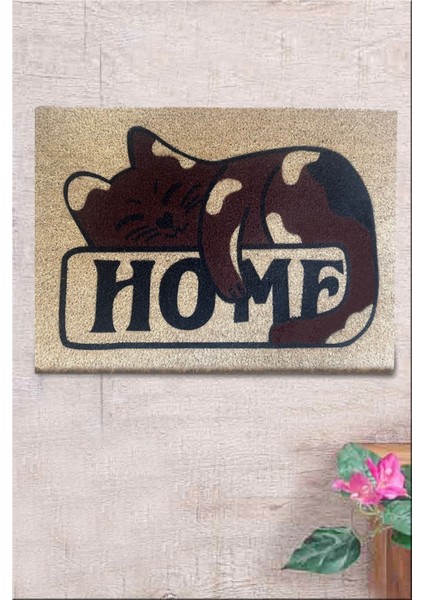 Coco Shlof 40X60 cm Doğal Koko Kıl Paspas,hindistan Naturel Kapı Önü Paspası