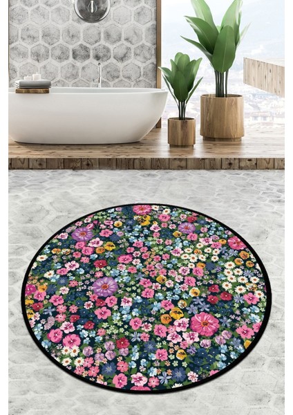 Antoryum Çap Banyo Halısı Djt 100X100 Cm, Banyo Halısı , Banyo Paspası Yıkanabilir