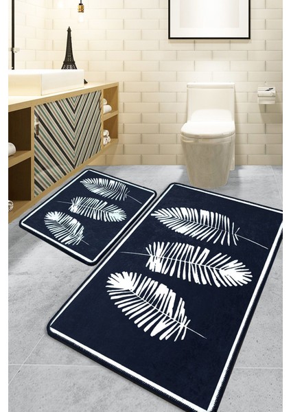 Hoja Siyah 2 Li Set Banyo Halısı Djt