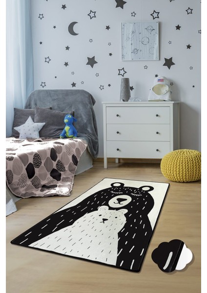 Bears Çocuk Halısı Djt Çocuk ve Bebek Halısı Yıkanabilir ,Leke Tutmaz 100 x 200