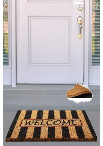 Coco Retta Black Doğal Koko Paspas,kıl Kapı Önü Paspası