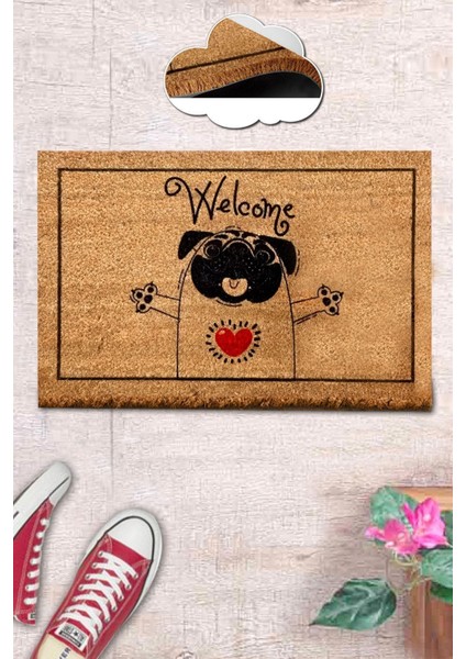 Coco Hug Pug Doğal Koko Paspas,kıl Kapı Önü Paspası