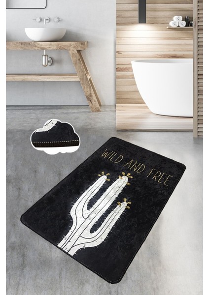 Wild And Free Djt 70X120 cm Banyo Halısı Paspas Kaymaz Taban Yıkanabilir