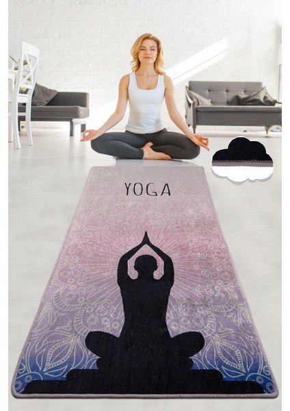Çakra Mor 60X200 cm Yoga,spor,fitness,pilates Halısı Yoga Matı Yıkanabilir Kaymaz Djt
