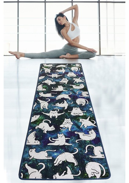 Bitila Djt 60X200 cm Yoga,spor,fitness,pilates Halısı Yoga Matı Yıkanabilir Kaymaz