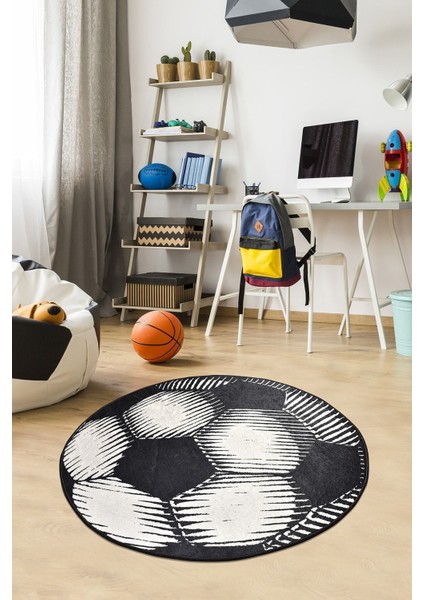 Ball Çap Çocuk Halıs Djt Çocuk ve Bebek Halısı Yıkanabilir ,Leke Tutmaz 100 x 100