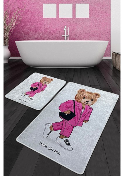 Boss Girl Banyo Halısı Djt 2 Li Set