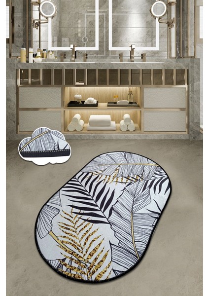 Herbal 70X120 cm Banyo Halısı Paspas Yıkanabilir Kaymaz Taban Djt
