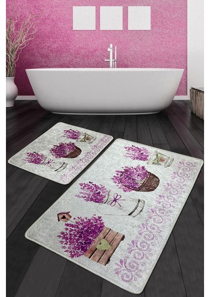 Giardino Di Lavanda Banyo Halısı Djt 2 Li Set