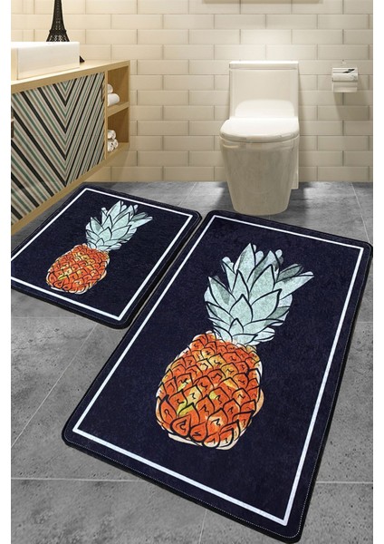 Pinya 2'li Set Banyo Halısı Djtbanyo