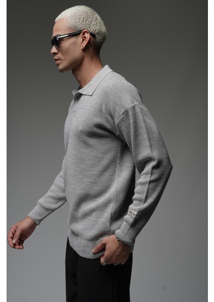 Kingbrich Polo Yaka Oversize Kalıp Erkek Triko Kazak fırsatları