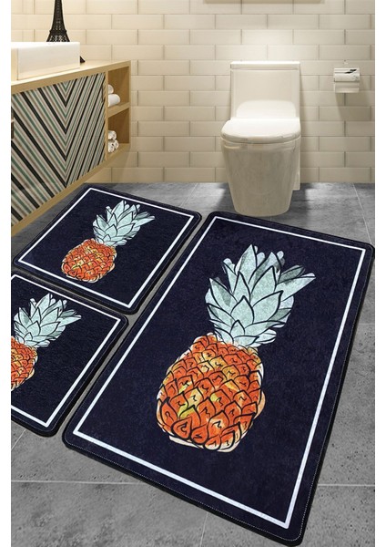 Pinya 3 Lü Set Banyo Halısı Djt