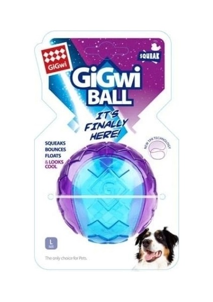 Köpek Oyuncağı Gigwi Ball Sert Top 7 cm Şeffaf