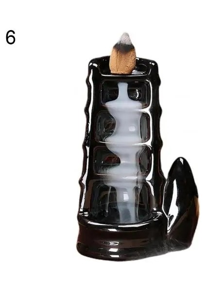 No.6 Tarzı Sıcak Yeni Varış Seramik Şelale Geri Akış Tütsü (Yurt Dışından)