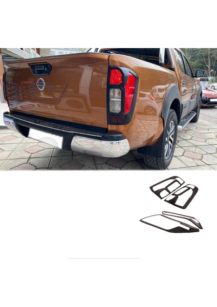 Nissan Navara 2015-2022 Far Stop Çerçeve Kaplama Siyah