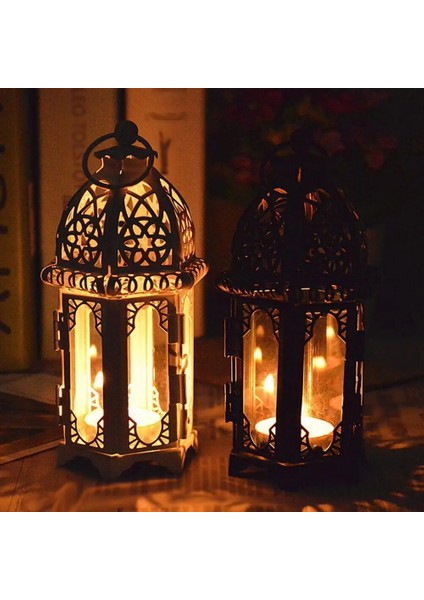 Şeffaf Cam-Beyaz Tarzı Fas Tarzı Mumluklar Adak Mumluk Asılı Fener Demir Vitray Fener Şamdan Ev Dekorasyonu Подсвечник (Yurt Dışından) fiyatları