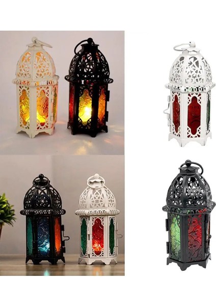 Şeffaf Cam-Beyaz Tarzı Fas Tarzı Mumluklar Adak Mumluk Asılı Fener Demir Vitray Fener Şamdan Ev Dekorasyonu Подсвечник (Yurt Dışından) indirimleri