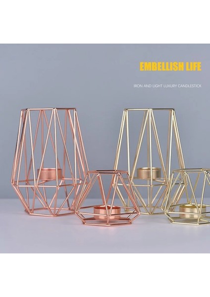 S-Altın Tarzı Iskandinav Işık Lüks Mumluk Altın Demir Mumluk Gül Altın Avrupa Romantik Mum Bardak Masa Dekorasyonu (Yurt Dışından) fiyatları