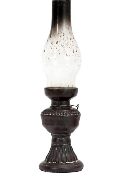 10Cm Ahşap Stili Yaratıcı Reçine El Sanatları Nostaljik Gazyağı Lambası Mumluk Dekorasyon Vintage Cam Kapak Fener Şamdanlar Ev Dekor ler (Yurt Dışından) fiyatları