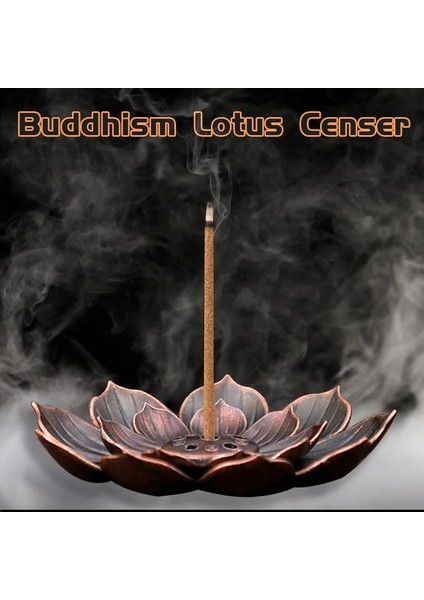 3.8 3.8Cm Altın Stili Yeni 1 Adet Alaşım Tütsü Brülör Çubuk Tutucu Plaka Budizm Lotus Buhurdan Bronz Nasturtium Tütsü Brülör Tütsü Çeşmesi (Yurt Dışından)