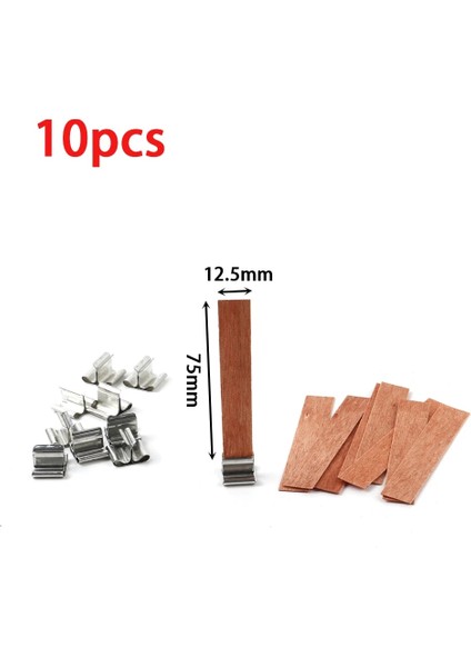 Yızı-12.5X75Mm Stili Cottonwooden Mum Fitilleri Bazlı Saf Pamuk Mum Fitili Çekirdek Dıy Mum Yapımı Kaynağı El Yapımı Soya Parfin Balmumu Fitili (Yurt Dışından)