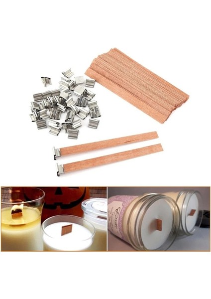 Yızı-12.5X75Mm Stili Cottonwooden Mum Fitilleri Bazlı Saf Pamuk Mum Fitili Çekirdek Dıy Mum Yapımı Kaynağı El Yapımı Soya Parfin Balmumu Fitili (Yurt Dışından) fiyatları