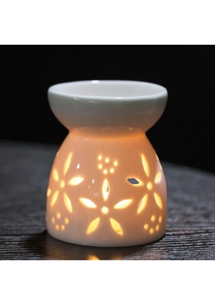 Beyefendi Tarzı Yap Seramik Mum Aromaterapi Fırın Lambası Uçucu Yağ Fırını Ev Romantik Brülör Eriyik Balmumu Isıtıcı Difüzör Ev Dekor (Yurt Dışından)