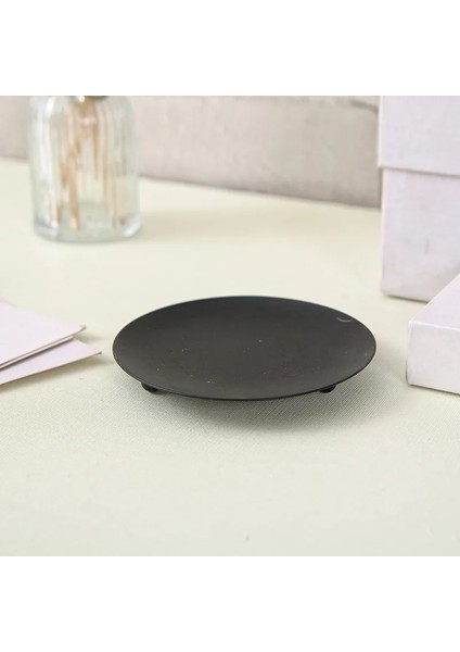 Siyah 10X1.5Cm Tarzı Demir Siyah Altın Mumluklar Ayağı Metal Plaka Düğün Parti Festivali Için Şamdan Tutucu Sanat Ev Decoratio (Yurt Dışından)