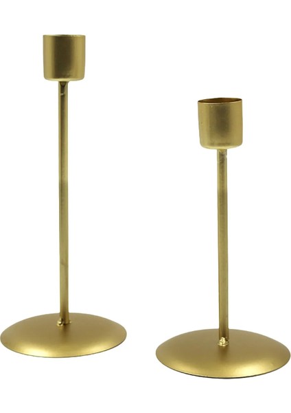 Altın Tarzı Mple Modern Ev Ferforje Yemek Masası Mumluk Düz Renk Metal Şamdan Masaüstü Dekor Ev Ofis Için (Yurt Dışından)