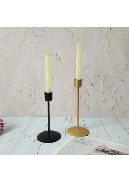 Altın Tarzı Mple Modern Ev Ferforje Yemek Masası Mumluk Düz Renk Metal Şamdan Masaüstü Dekor Ev Ofis Için (Yurt Dışından) modelleri