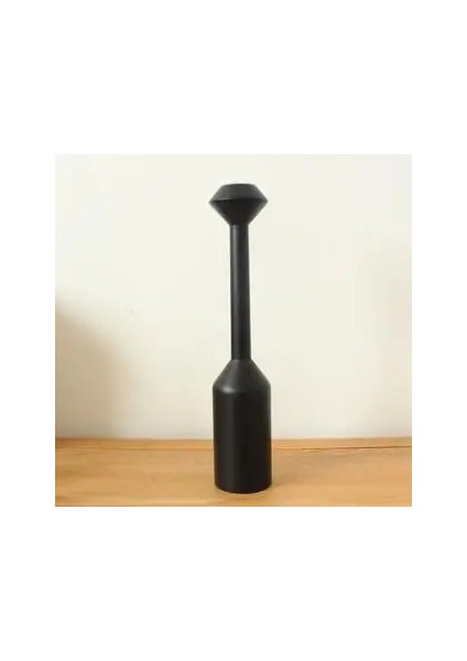 28Cm Siyah Stil Siyah Beyaz Ahşap Mumluk Güzel 10Cm.5Cmcmcmcm Çok Popüler Şamdan Dekoru (Yurt Dışından)