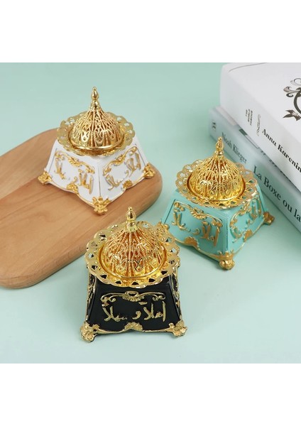 Bir Stil2 Stili 1 Adet Klasik Retro Orta Doğu Arap Reçine Altın Metal Tütsü Brülör Kapak Aroma Soba Süsleme Ev Dekorasyon Süsler Dekor (Yurt Dışından) modelleri