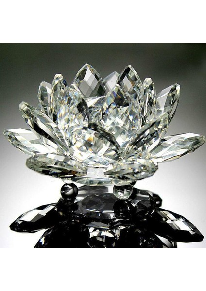 Bir Stil Kristal Lotus Cam Şekil Kağıt Ağırlığı Süsleme Feng Shui Dekor Koleksiyonu Eski Ev Dekor Aksesuarları El Sanatları Heykelcik ler (Yurt Dışından)