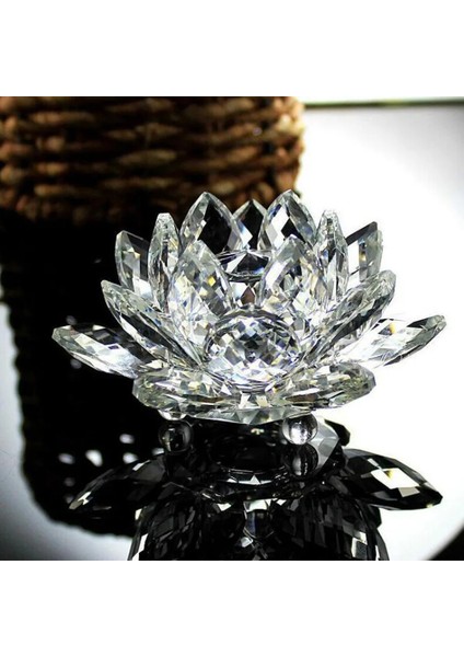 Bir Stil Kristal Lotus Cam Şekil Kağıt Ağırlığı Süsleme Feng Shui Dekor Koleksiyonu Eski Ev Dekor Aksesuarları El Sanatları Heykelcik ler (Yurt Dışından) modelleri