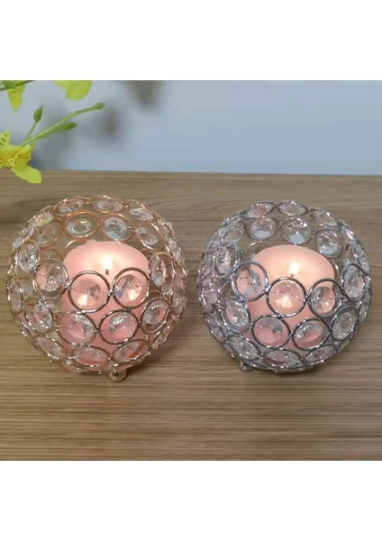 Altın Tarzı Basit Kristal Küre Şamdan Düğün Dekorasyon Ev leri El Sanatları Avrupa Tarzı Şamdan Mum Fincan Noel Şamdan (Yurt Dışından) fırsatları