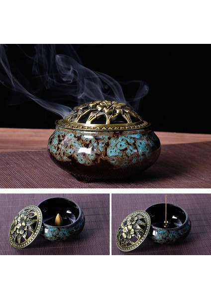 Kırmızı Stil Seramik Tütsü Brülörleri Taşınabilir Porselen Buhurdan Budizm Tütsülük Ev Çay Evi Yoga Stüdyosu (Yurt Dışından) modelleri