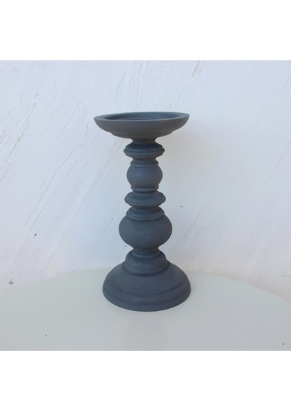 02 Gri Stil M Beden El Yapımı Beyaz Ahşap Yaratıcı Şamdan Tepsi Mumluk Masa Masaüstü Dekorasyon Rustik Düğün Tatil Dekor (Yurt Dışından)