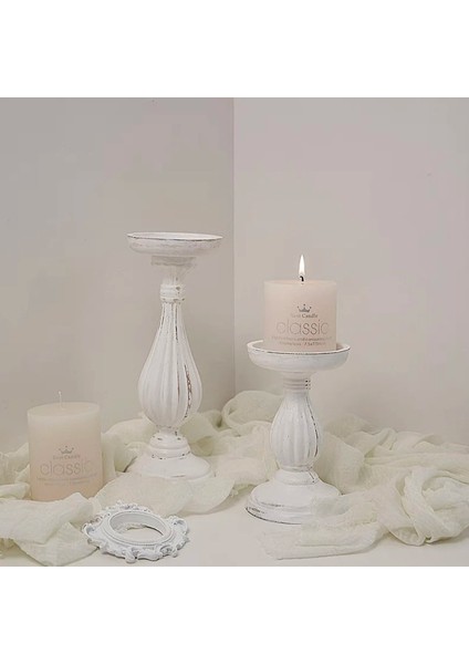 02 Gri Stil M Beden El Yapımı Beyaz Ahşap Yaratıcı Şamdan Tepsi Mumluk Masa Masaüstü Dekorasyon Rustik Düğün Tatil Dekor (Yurt Dışından) indirimleri