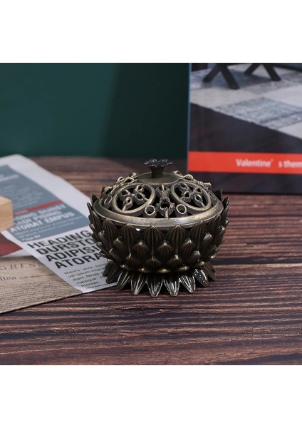 Açık Yeşil Tarzı 1Pcs Antique Style Retro Vintage And Gothic Gift Tin Alloy Incense Burner For Children Home Decoration (Yurt Dışından)